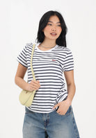 LEVI'S T-shirt a manica corta Perfect blu e bianca da donna con motivo a righe 39185-0400 . LEVI'S® 