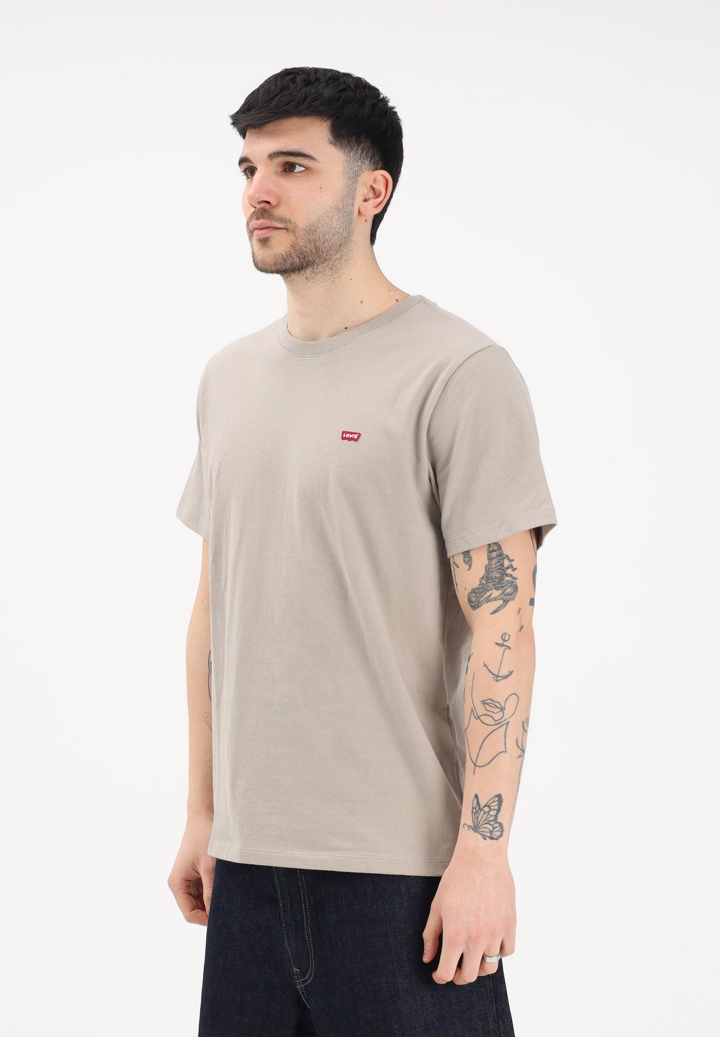 LEVI'S® T-shirt a manica corta Housemark beige da uomo 56605-0301 . LEVI'S® 
