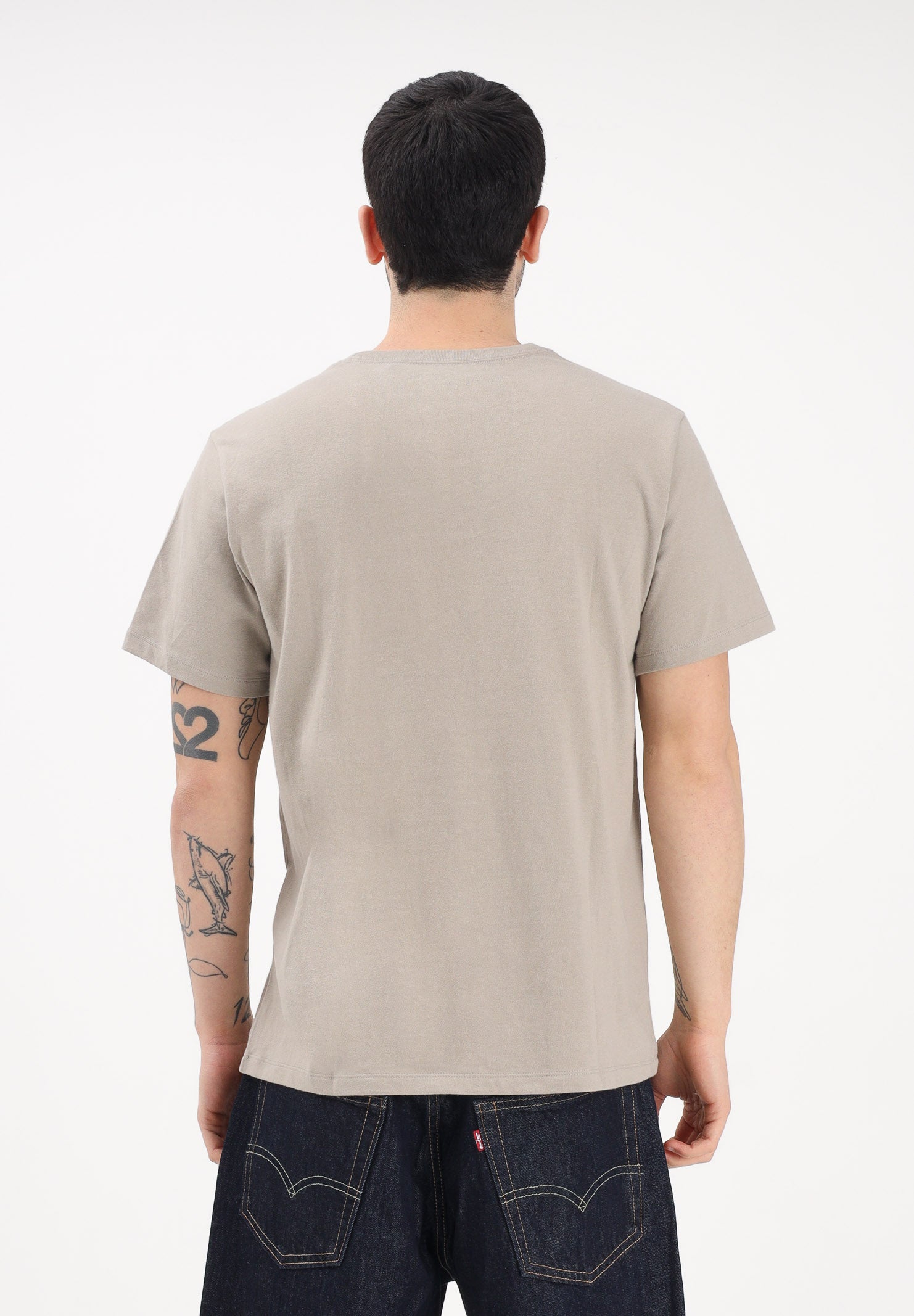LEVI'S® T-shirt a manica corta Housemark beige da uomo 56605-0301 . LEVI'S® 