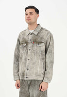LEVI'S Giubbotto in denim verde mimetico da uomo con lavaggio effetto marmorizzato A5782-0084 . LEVI'S® 