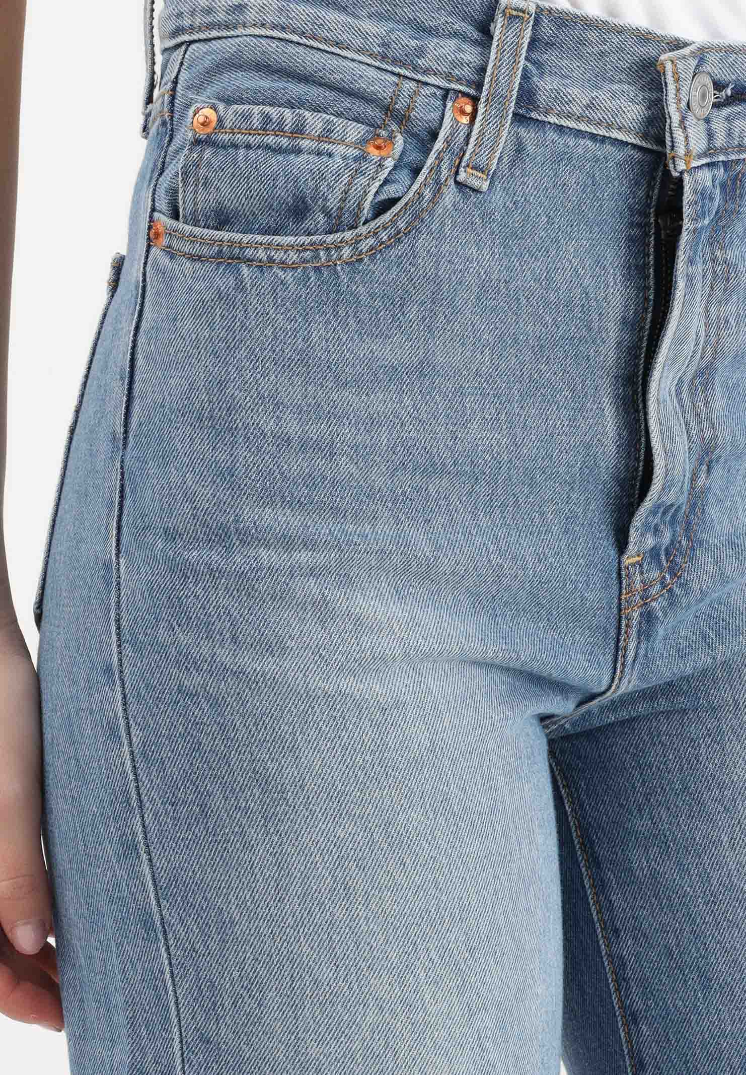 LEVI'S Jeans Ribcage a gamba ampia in denim chiaro da donna A6081-0020 . LEVI'S® 