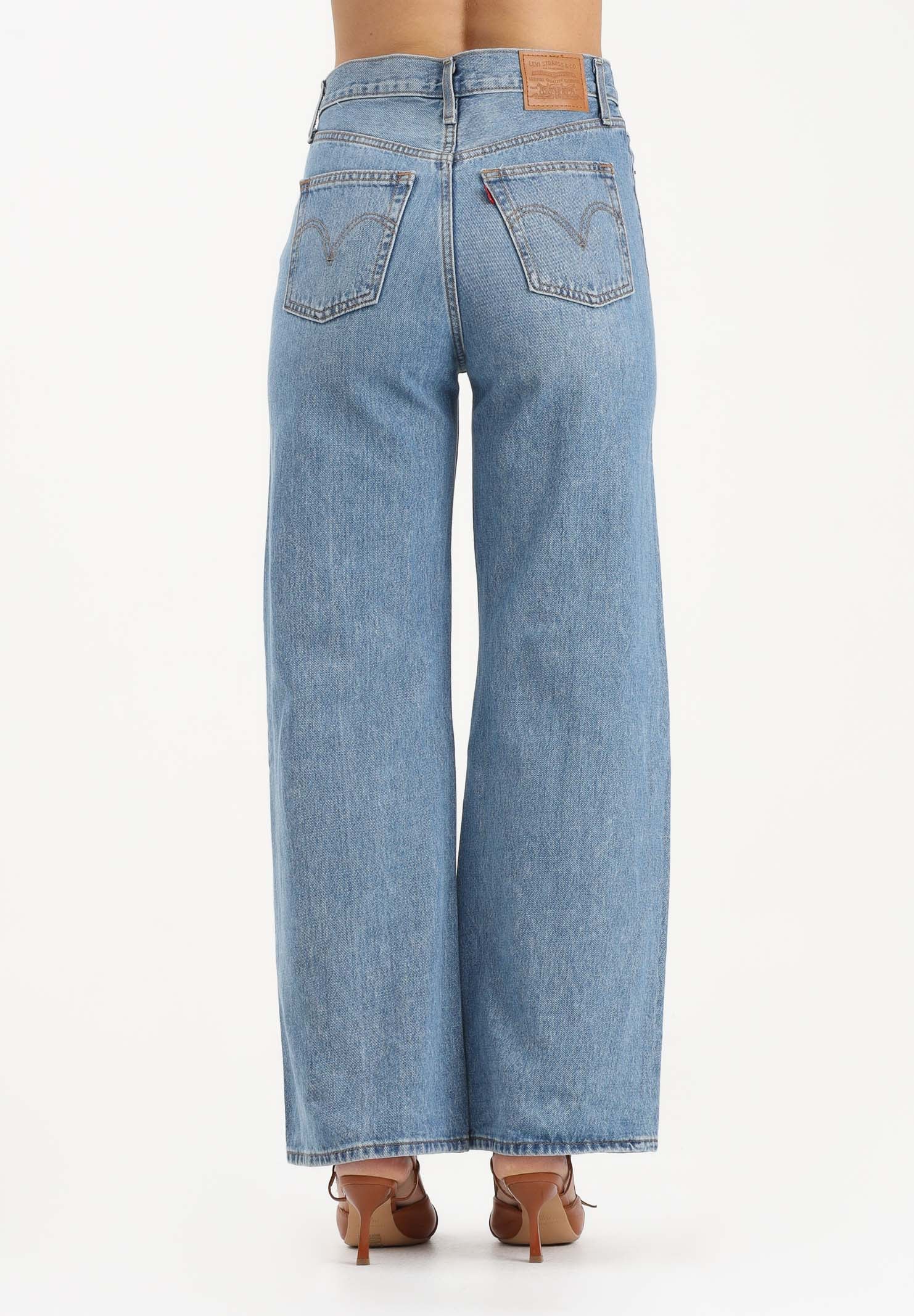 LEVI'S Jeans Ribcage a gamba ampia in denim chiaro da donna A6081-0020 . LEVI'S® 