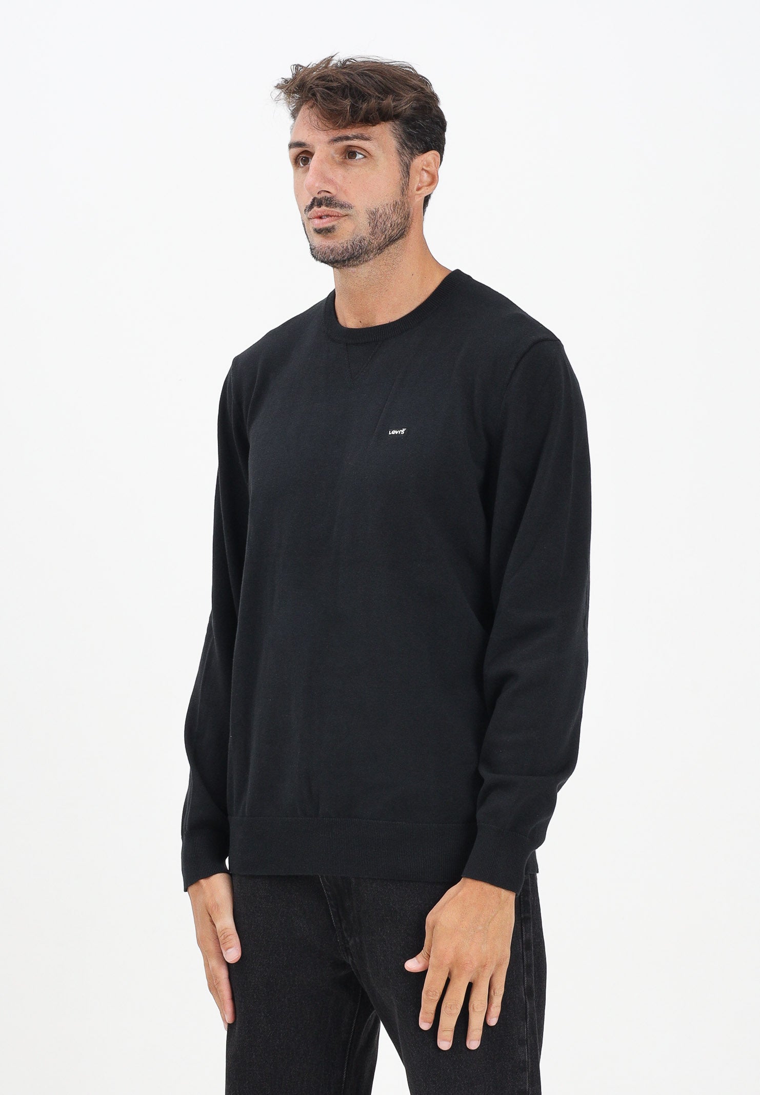LEVI'S® Maglioncino girocollo Housemark nero da uomo A7207-0001 . LEVI'S® 