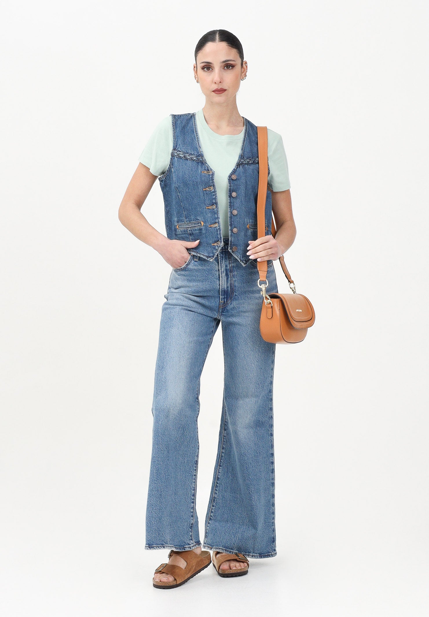 LEVI'S® Jeans Ribcage Bell in denim chiaro da donna A7503-0020 . LEVI'S® 