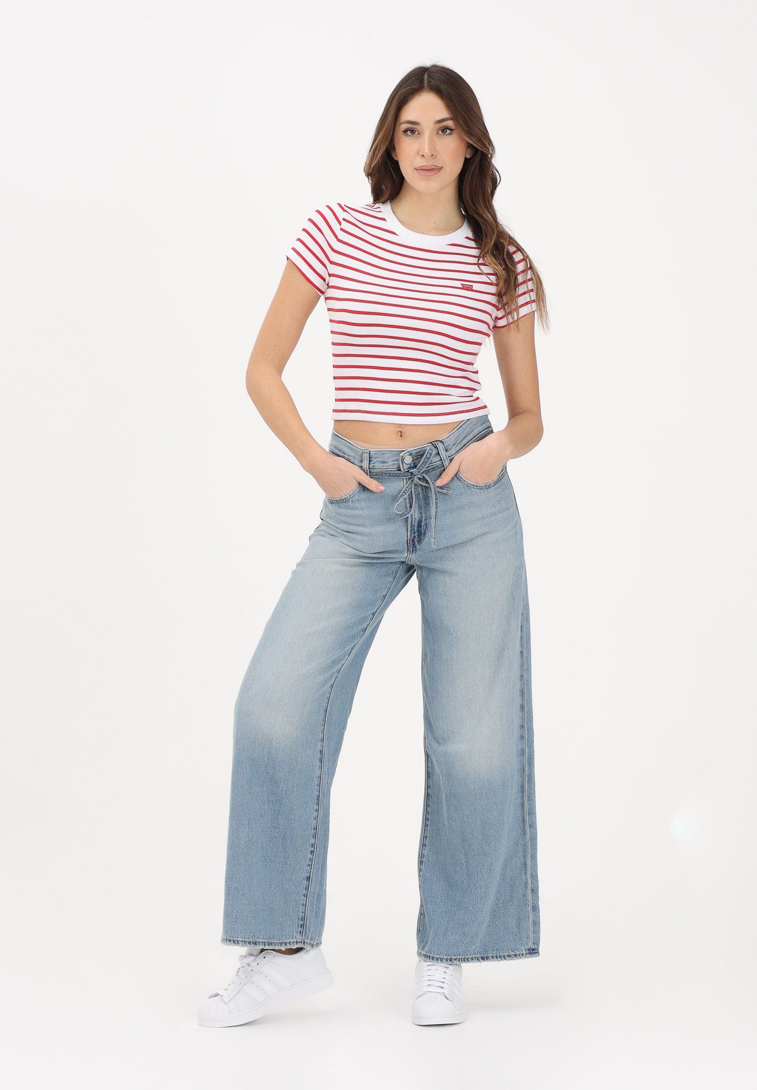 LEVI'S Jeans XL Dritti in denim chiaro da donna A8701-0042 . LEVI'S® 