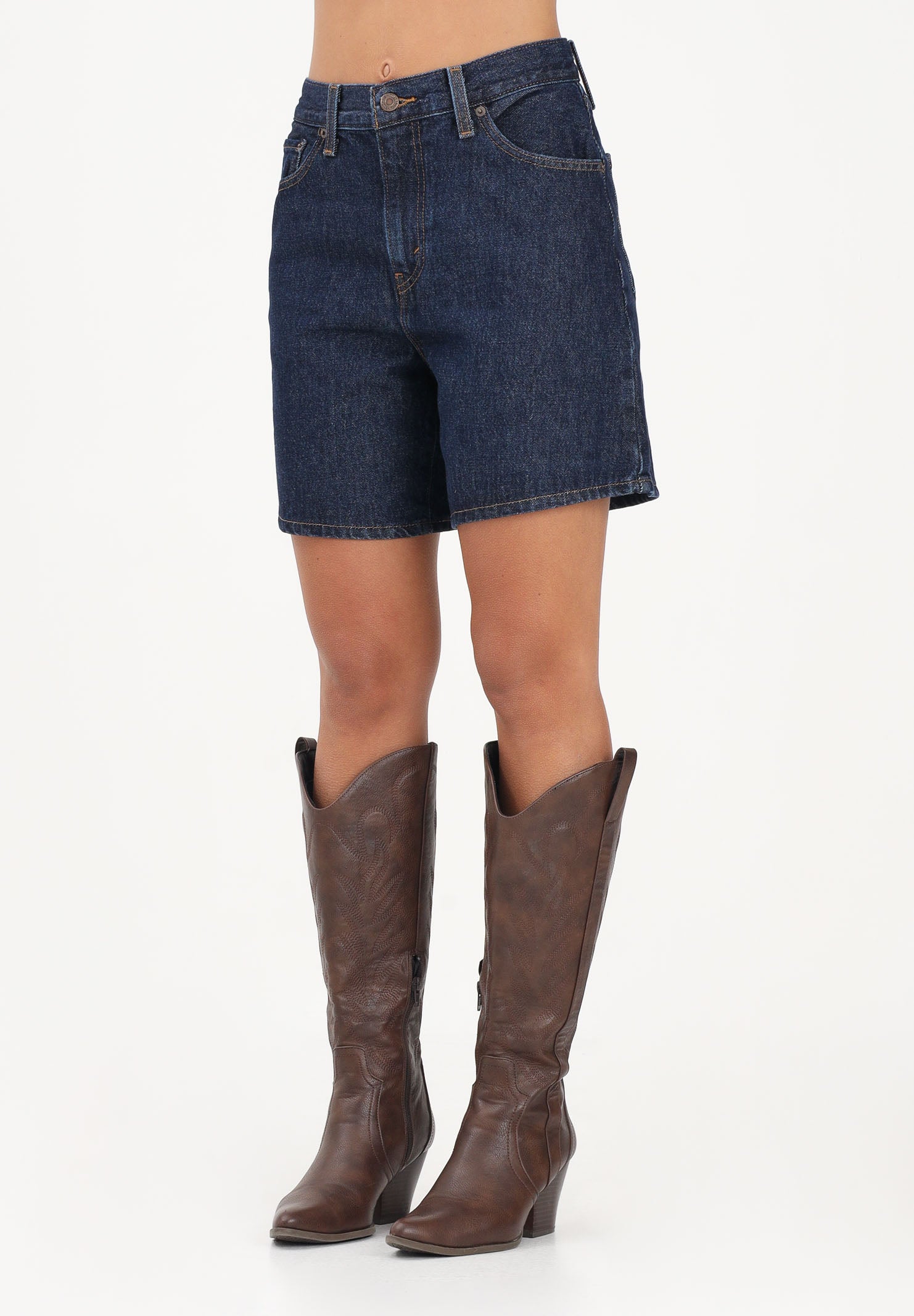 LEVI'S Shorts High Rise Baggy in denim blu da donna A9311-0006 . LEVI'S® 