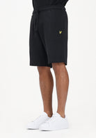 LYLE & SCOTT Shorts sportivo nero da uomo con patch logo golden eagle ML414VOG Z865 LYLE & SCOTT 