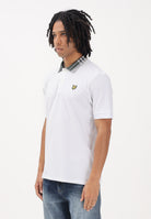 LYLE & SCOTT Polo a manica corta bianca da uomo con colletto con motivo check SP2403V 626 LYLE & SCOTT 