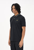 LYLE & SCOTT Polo a manica corta nera da uomo con colletto con motivo check SP2403V Z865 LYLE & SCOTT 