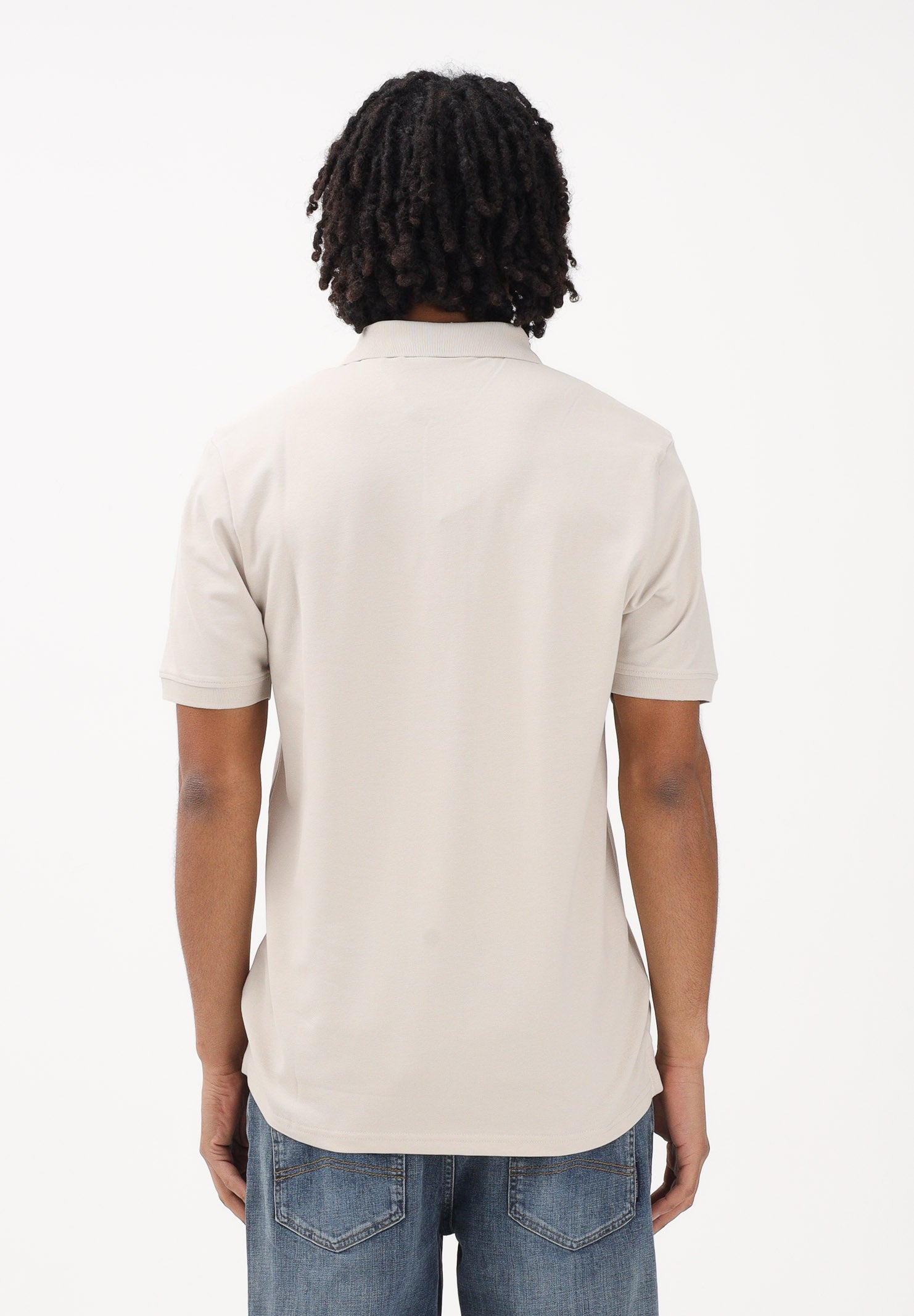LYLE & SCOTT Polo a manica corta beige da uomo con patch logo golden eagle SP400VOG W870 LYLE & SCOTT 