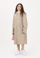 MAISON MARGIELA Trench beige per donna, ragazzi e bambini con logo stampato M60928MM07B M6709 MAISON MARGIELA 