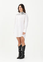 MAISON MARGIELA Abito corto bianco per donna, ragazze e bambine con logo e maxi stampa numerica M60943MM014 M6100 MAISON MARGIELA 