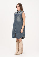MAISON MARGIELA Abito in denim blu per donna, ragazze e bambine con stampa logo M60945MM06X M601 MAISON MARGIELA 