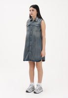 MAISON MARGIELA Abito in denim blu per donna, ragazze e bambine con stampa logo M60945MM06X M601 MAISON MARGIELA 
