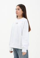 MAISON MARGIELA Felpa girocollo bianca per donna, ragazzi e bambini con logo M61011MM04H M6100 MAISON MARGIELA 