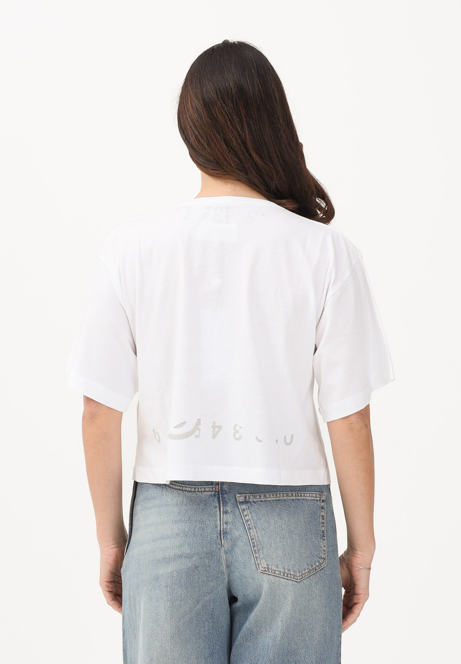 MAISON MARGIELA T-shirt a manica corta bianca per donna, ragazze e bambine con logo M61017MM02Y M6100 MAISON MARGIELA 