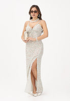 MAR DE MARGARITAS Abito lungo Riley panna da donna con micro stampa floreale MMABW01529 BI115 Mar de margaritas 