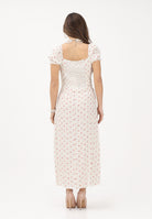 MAR DE MARGARITAS Abito midi Nikita bianco da donna con stampa floreale MMABW01534 BI117 Mar de margaritas 