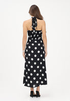 MAR DE MARGARITAS Abito midi Paula nero da donna con maxi pois MMABW01536 NE140 Mar de margaritas 