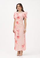 MAR DE MARGARITAS Abito midi Kristel nude da donna con stampa floreale MMABW01537 AR14 Mar de margaritas 