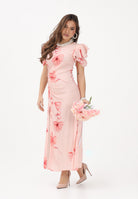 MAR DE MARGARITAS Abito midi Kristel nude da donna con stampa floreale MMABW01537 AR14 Mar de margaritas 