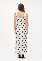 MAR DE MARGARITAS Abito lungo bianco da donna con maxi pois MMABW01540 BI121 Mar de margaritas 
