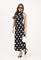 MAR DE MARGARITAS Abito midi Vera nero da donna caratterizzato da una stampa a pois MMABW01582 NE140 Mar de margaritas 