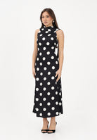 MAR DE MARGARITAS Abito midi Vera nero da donna caratterizzato da una stampa a pois MMABW01582 NE140 Mar de margaritas 