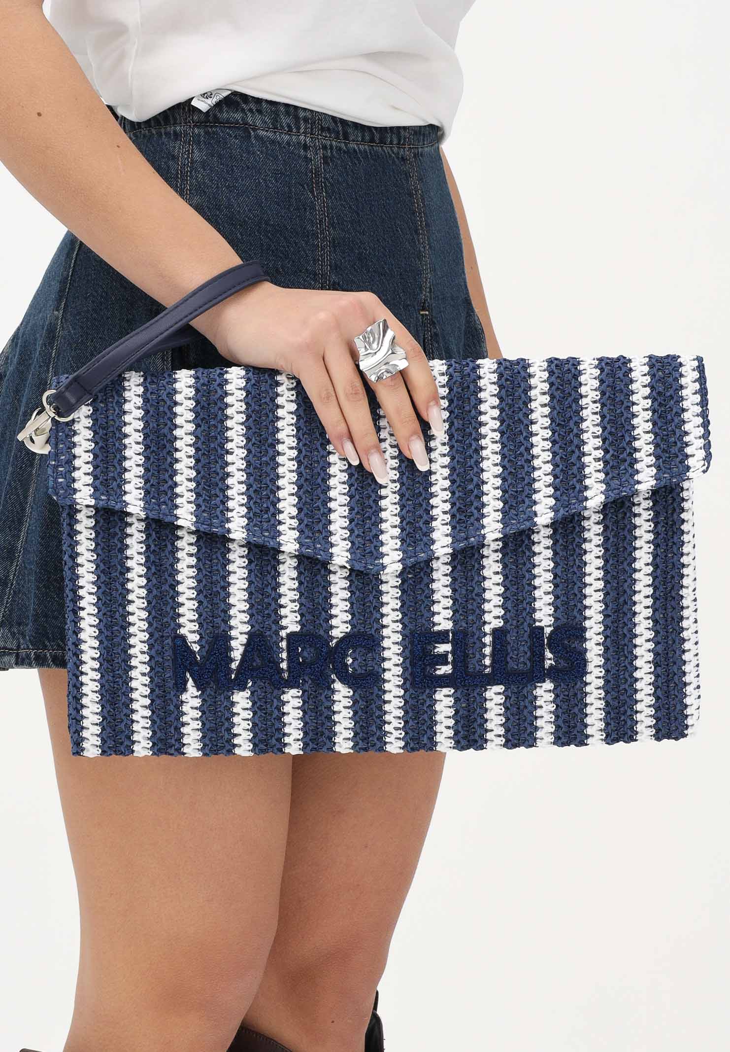 MARC ELLIS Pochette Buby Eivissa C blu e bianca da donna BUBY-EIVISSA-C BLWH MARC ELLIS 