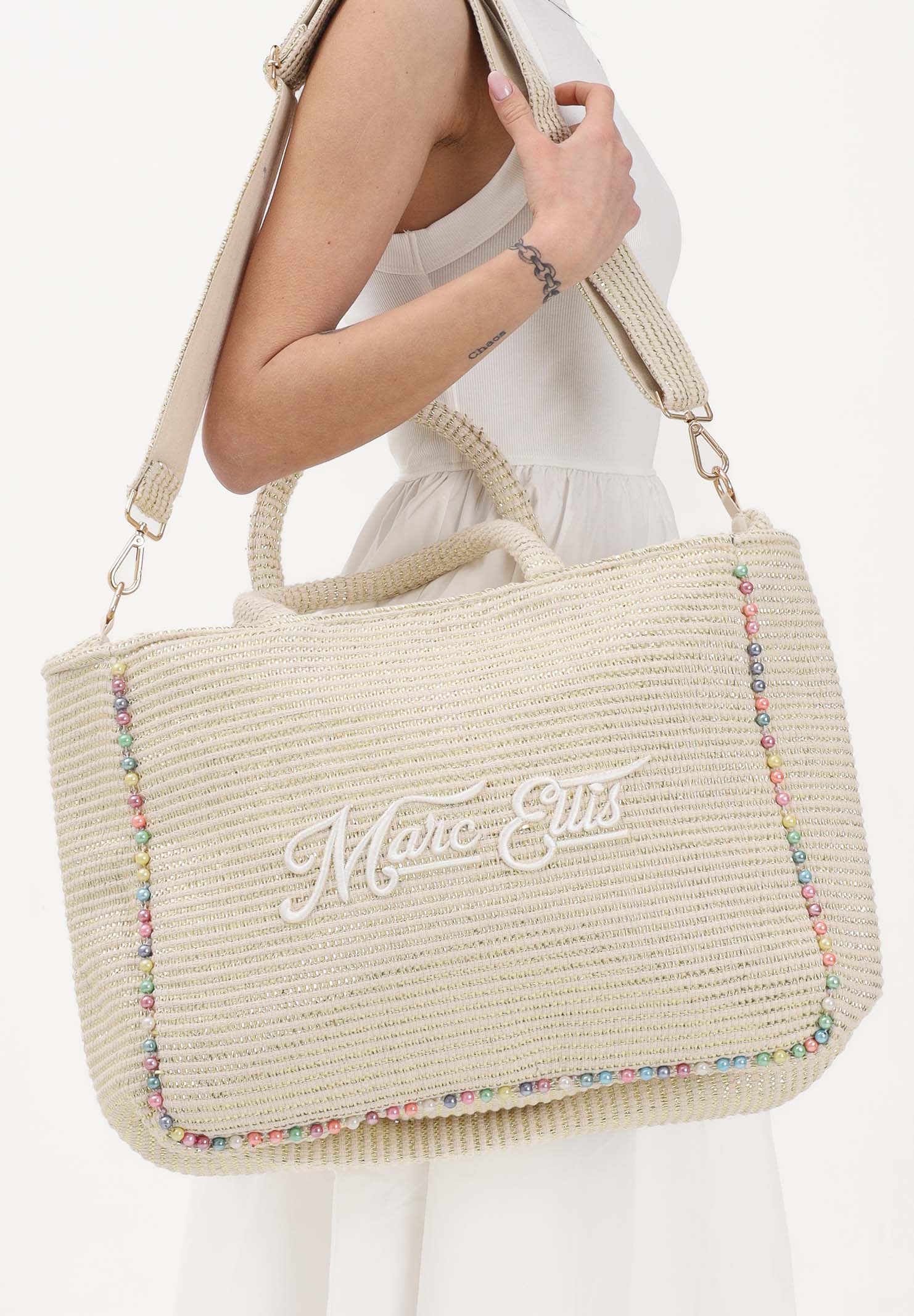 MARC ELLIS Borsa mare Buby L Indy26 panna da donna con finitura leggermente brillante BUBY-L-INDY26 02 MARC ELLIS 