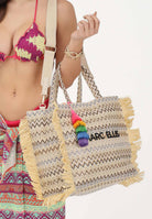 MARC ELLIS Borsa BUBY S CLAIRE L in rafia beige da donna BUBY-S-CLAIRE-L MUNA MARC ELLIS 