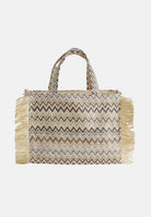 MARC ELLIS Borsa Buby S Claire M beige da donna con motivo zig-zag BUBY-S-CLAIRE-M MUNA MARC ELLIS 