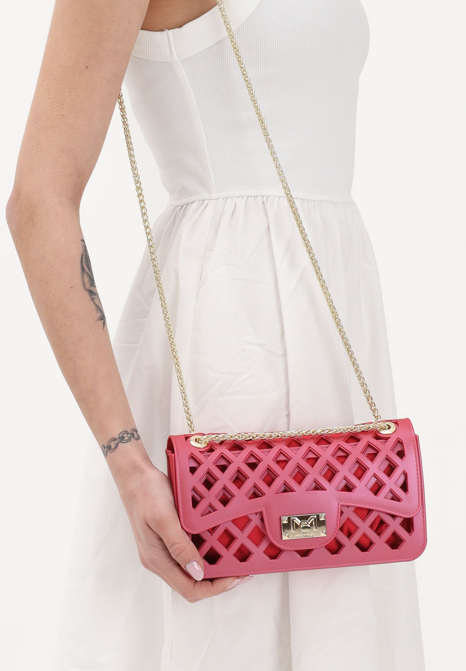 MARC ELLIS Borsa a tracolla FLAT-BASKET fucsia da donna FLAT-BASKET RORELIGO MARC ELLIS 