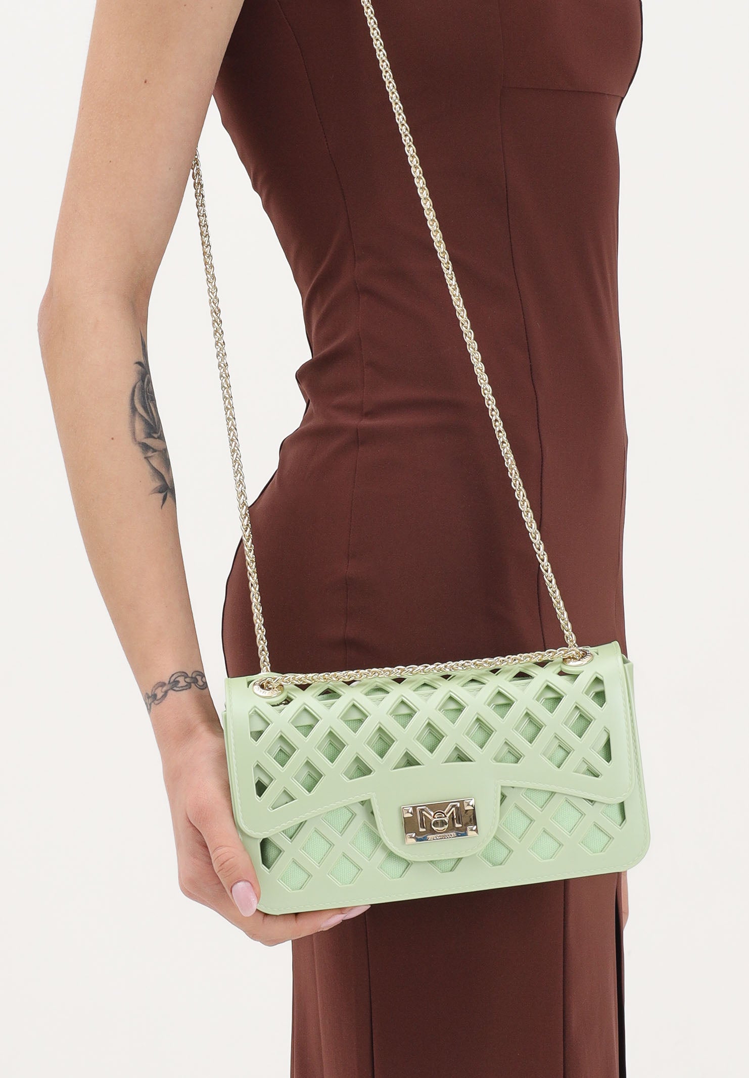 MARC ELLIS Borsa a tracolla FLAT-BASKET verde menta da donna FLAT-BASKET SOGRLIGO MARC ELLIS 