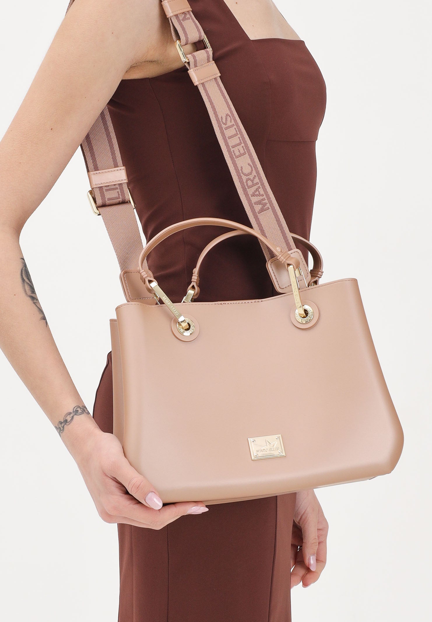 MARC ELLIS Borsa a mano Flat Kira cammello da donna FLAT-KIRA MOMOLIGO MARC ELLIS 