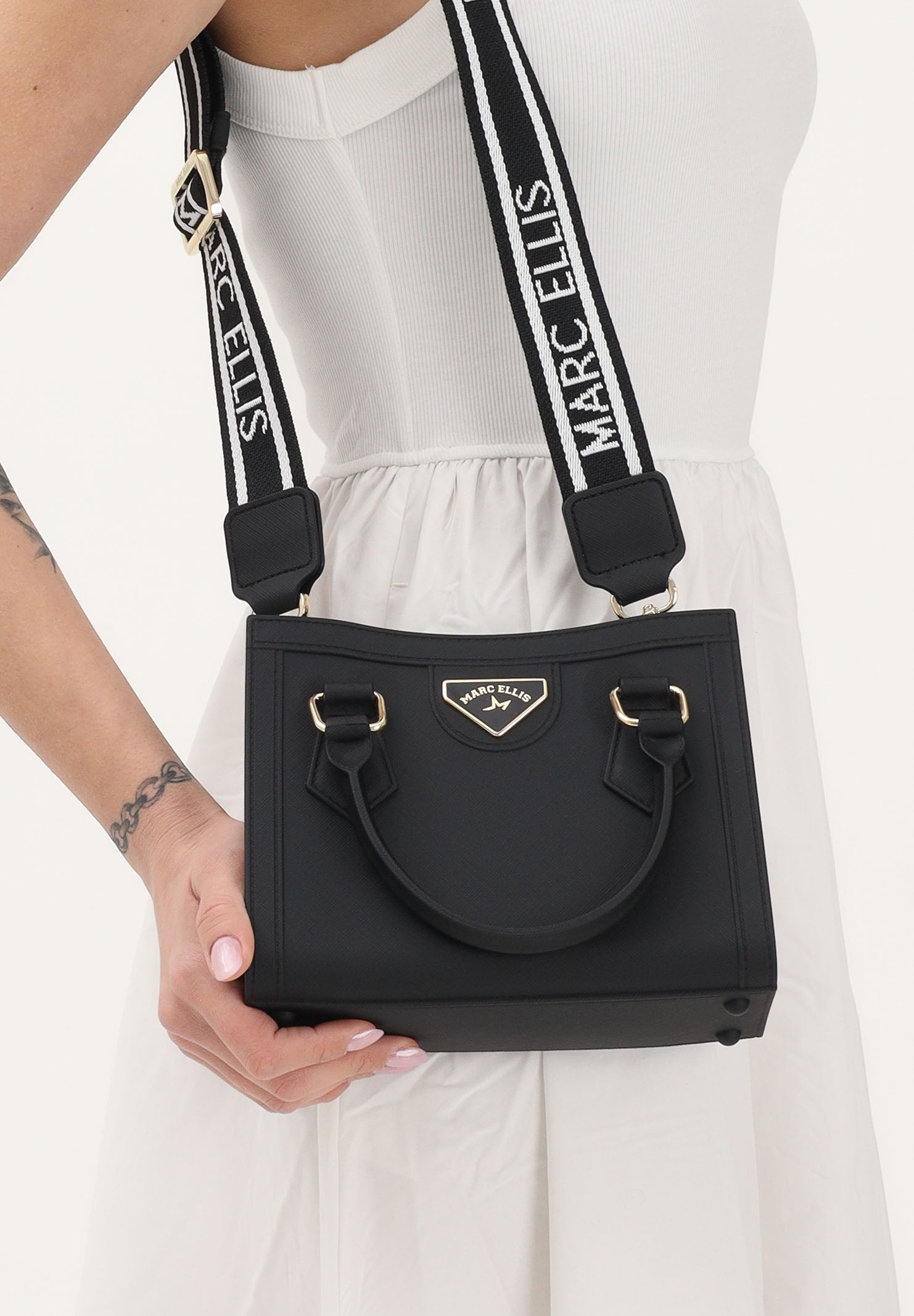 MARC ELLIS Borsa a mano FLAT-LIVELY-S nera da donna FLAT-LIVELY-S26 BLLIGO MARC ELLIS 