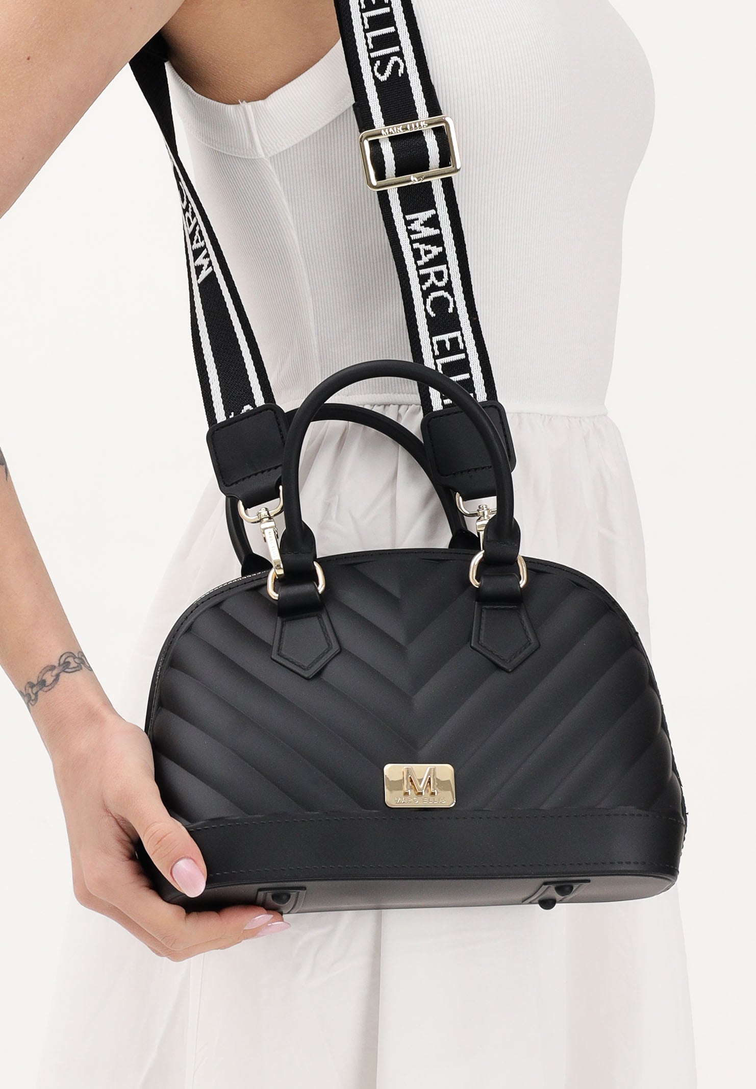 MARC ELLIS Borsa a mano Flat Maya M nera da donna FLAT-MAYA-M BLLIGO MARC ELLIS 