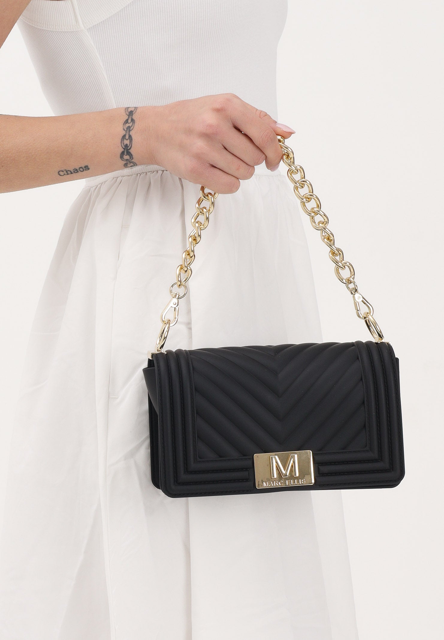 MARC ELLIS Borsa a tracolla Flat S 26 nera da donna FLAT-S26 BLLIGO MARC ELLIS 