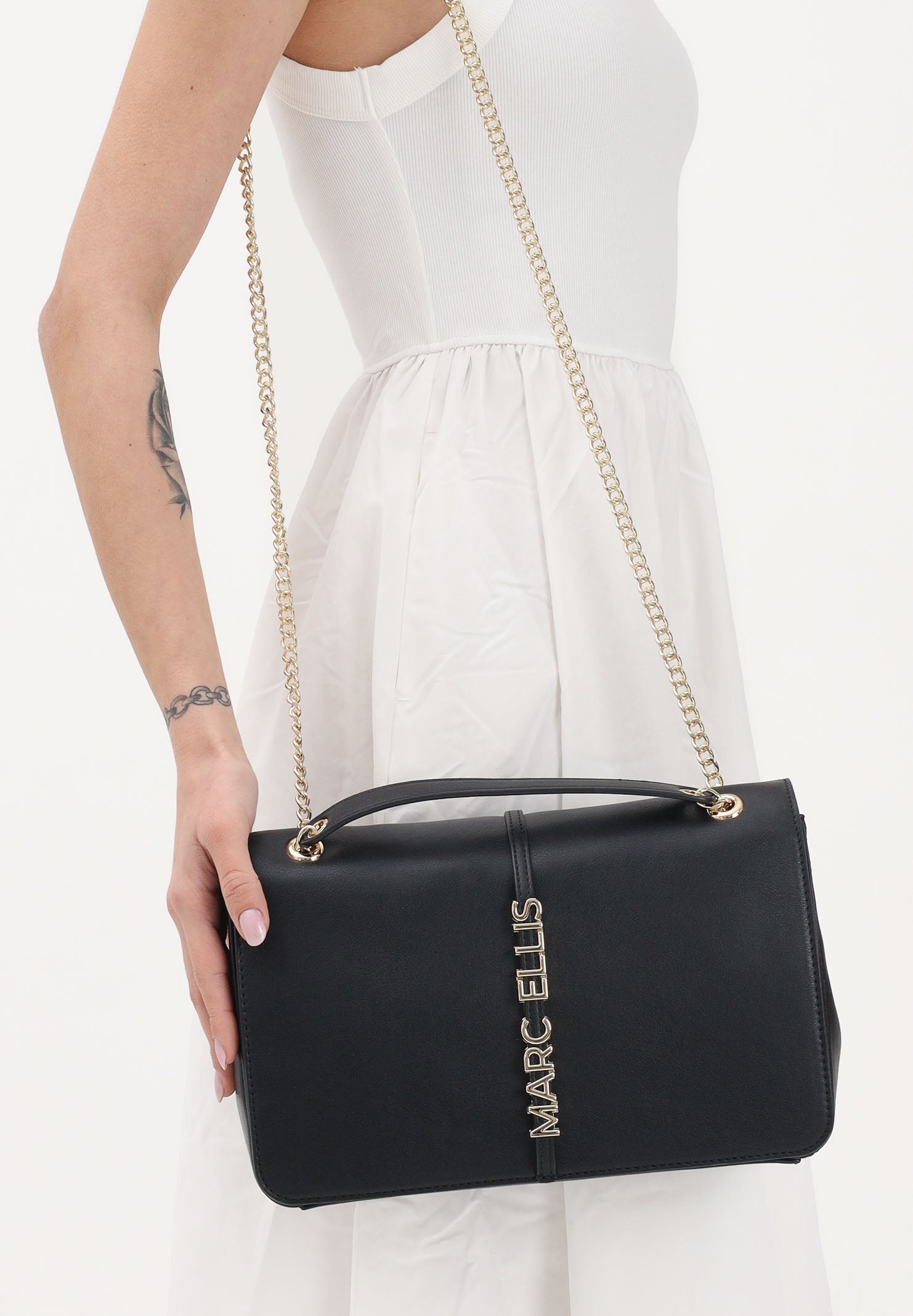 MARC ELLIS Borsa a tracolla Joelle Macro LT nera da donna JOELLE-MACRO-LT BLGO MARC ELLIS 