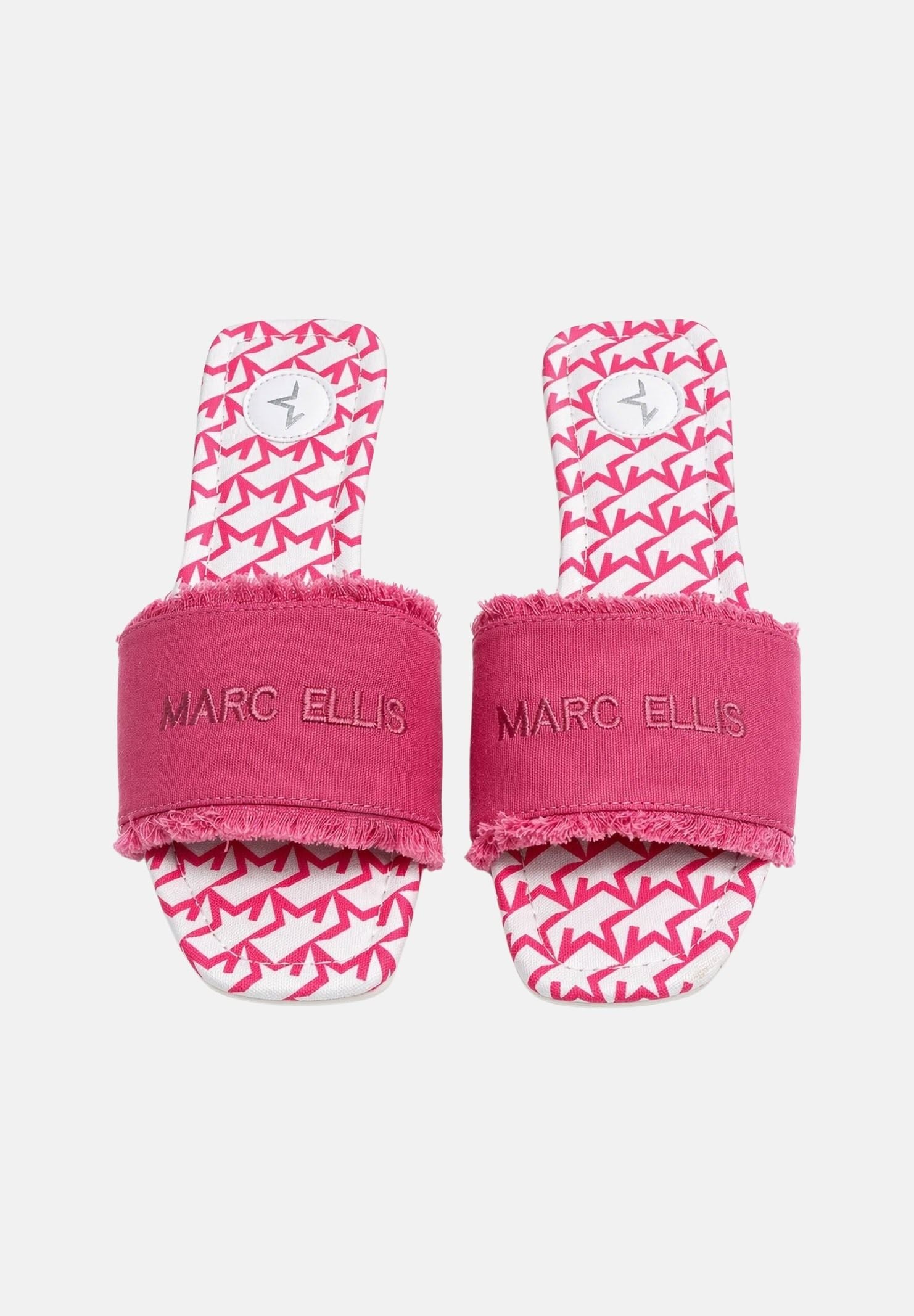 MARC ELLIS Ciabatte bianche e fucsia da donna con logo ME261C100 PXX MARC ELLIS 