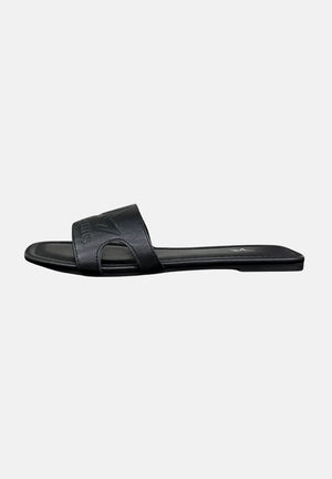 MARC ELLIS Ciabatte flat nere da donna con logo ME261C150 BX1 MARC ELLIS 
