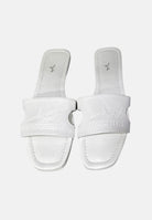 MARC ELLIS Ciabatte flat bianche da donna con logo ME261C150 WXX MARC ELLIS 