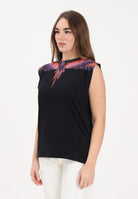 MARCELO BURLON COUNTY OF MILAN T-shirt smanicata nera da donna con stampa ali 26ECM30101 NEVIAR MARCELO BURLON COUNTY OF MILAN 