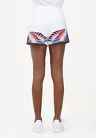 MARCELO BURLON COUNTY OF MILAN Shorts sportivo bianco da donna con stampa 26ECM30105 BICERO MARCELO BURLON COUNTY OF MILAN 