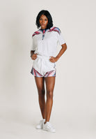 MARCELO BURLON COUNTY OF MILAN Shorts sportivo bianco da donna con stampa 26ECM30105 BICERO MARCELO BURLON COUNTY OF MILAN 