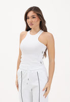 MARCELO BURLON COUNTY OF MILAN Body smanicato bianco da donna con logo in strass 26ECM30143 BI MARCELO BURLON COUNTY OF MILAN 