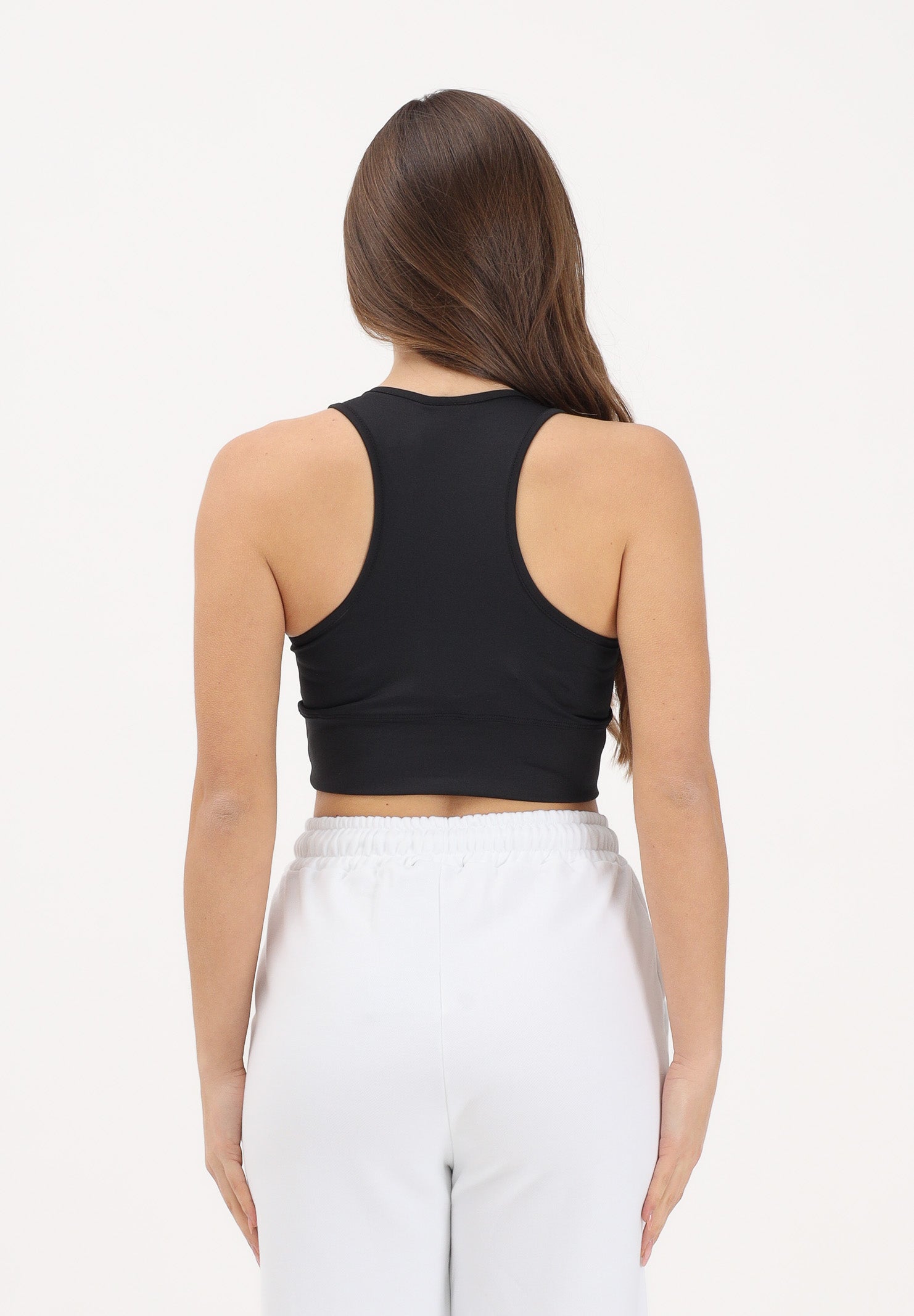 MARCELO BURLON COUNTY OF MILAN Top sportivo nero da donna con logo 26ECM30176 NE MARCELO BURLON COUNTY OF MILAN 