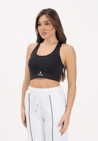 MARCELO BURLON COUNTY OF MILAN Top sportivo nero da donna con logo 26ECM30176 NE MARCELO BURLON COUNTY OF MILAN 