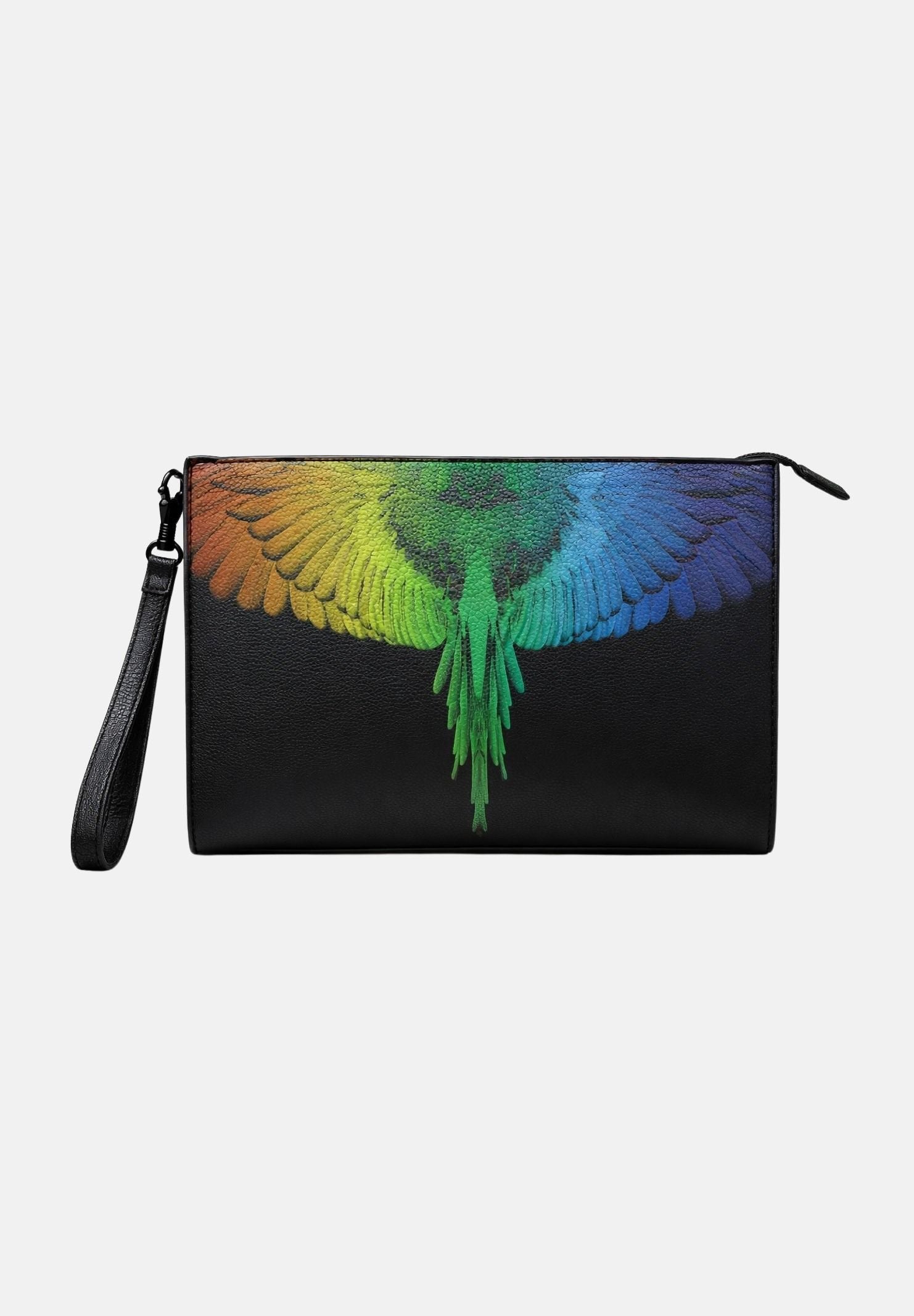 MARCELO BURLON COUNTY OF MILAN Pochette nera per uomo e donna con stampa ali COMAS2603470893 . MARCELO BURLON COUNTY OF MILAN 
