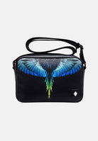 MARCELO BURLON COUNTY OF MILAN Borsa a tracolla nera per uomo e donna con stampa ali COMAS2603530895 . MARCELO BURLON COUNTY OF MILAN 